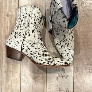 Brand New Hide on Hair Spotted Ankle Boots